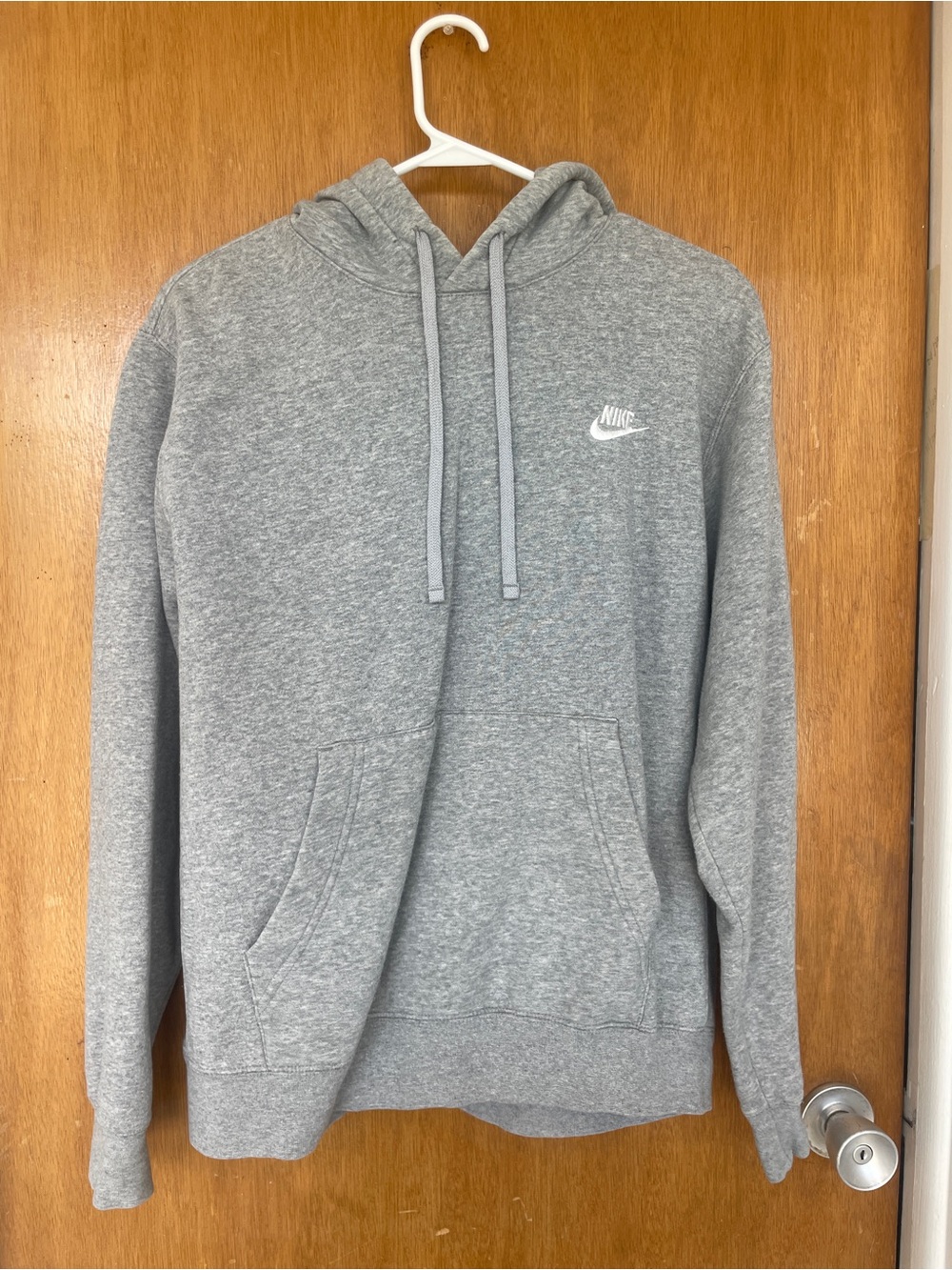 Nike Gray Pullover Hoodie with White Logo